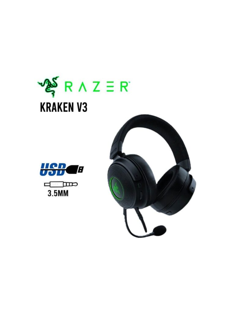 AUDIFONO C/MICROFONO RAZER KRAKEN V3 USB HYPERSENSE BLACK